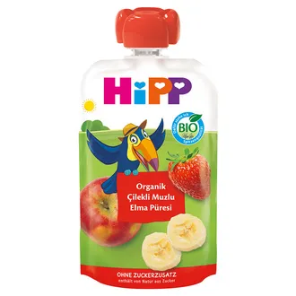 Hipp Organik Çilekli Muzlu Elma Püresi 100 G