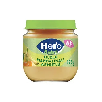Hero Baby Muz Mandalina Armut Püreli Kavanoz Mama 125 G
