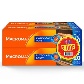 Macromax Buzdolabı Poşetı (3+1) Orta Boy 80'li