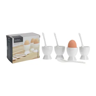 Koopman Porselen Kaşıklı Yumurtalık 4 Kişilik