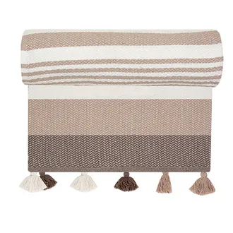 Samteks Koltuk Şalı Kahve Bej 170 x 205