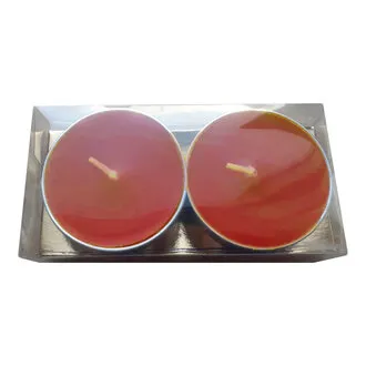 Mıstıque Dekoratif 2'li Kapsül Mum Kırmızı