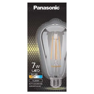 Panasonic E27 Led Fılaman ST64 Rustik Sarı Işık