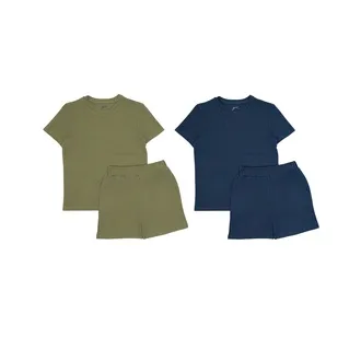 Brix Erkek Çocuk Waffle Şort - Tshirt Takım 5-12 Yaş