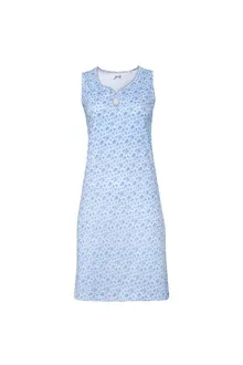 Brix Kadın Baskılı Gecelik Mavi L